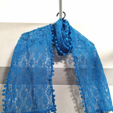 Frühling Sommer Herbst Schal Türkis-Blau *NEU* _1