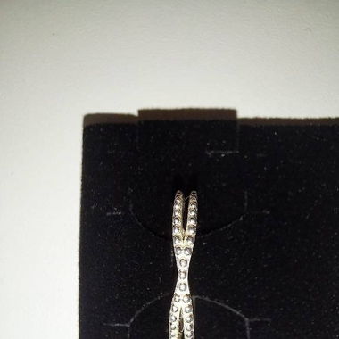 Silber Ring gekreuzt