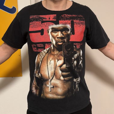 T-shirt de tournée 50 Cent noir 2003