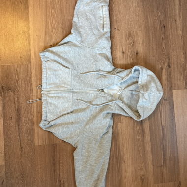 Hoodie-grimpeur à fermeture éclair gris