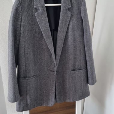 Blazer Zara Basic pied-de-poule gris
