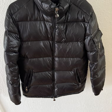 Black Moncler down jacket