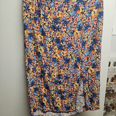 Gonna midi floreale multicolore