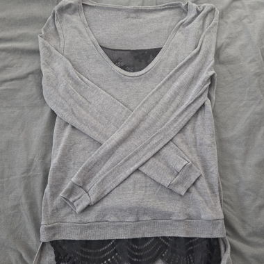 Maglione grigio da donna con pizzo - Intimissimi