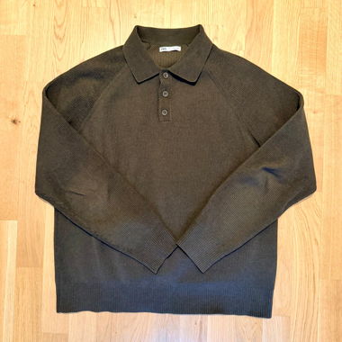 Maglione polo in maglia coste Zara