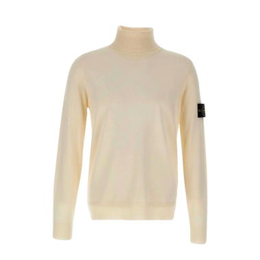 Stone Island Rollkragenpullover Cremeweiss