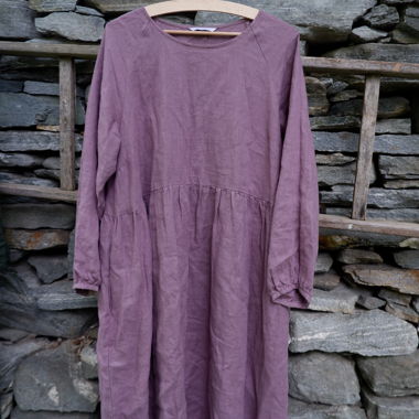 Robe en lin lavande