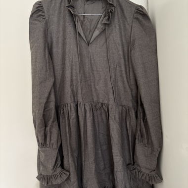 Grey Ruffled Dress