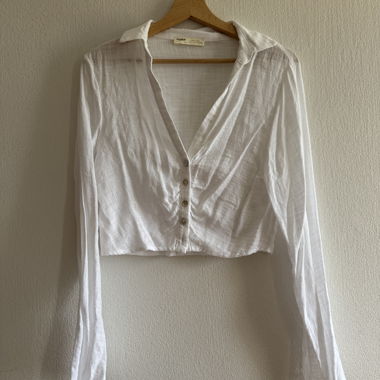 Camicia bianca corta - Pull&Bear - S/L