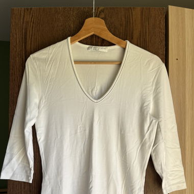 Vintage 3/4 sleeve white blouse