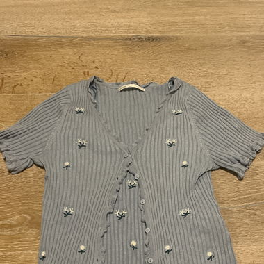 Light blue flower print, two-piece