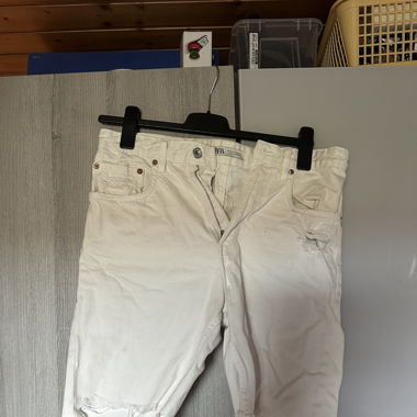 Short blanc jeans 