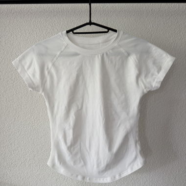 White Short-Sleeve Top S