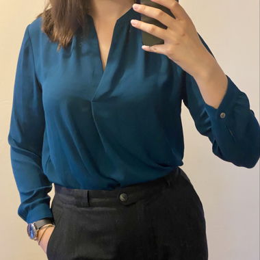 Petrol Bluse