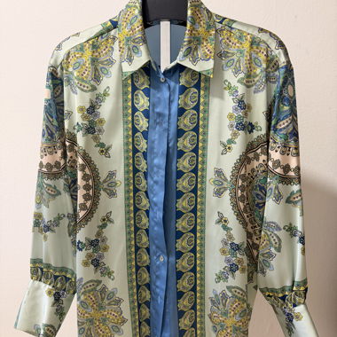 Blusa di seta con stampa paisley - Zara