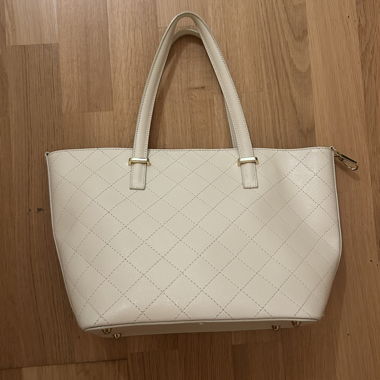 Sac cabas matelassé crème