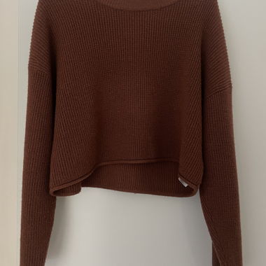 JOOP! pull couleur cuivre en laine, cropped