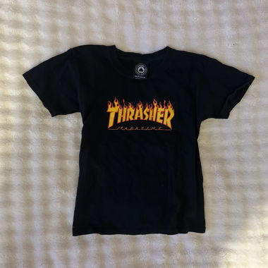 T-shirt Thrasher noir Baby Tee