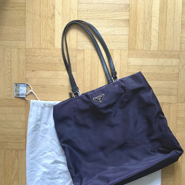 Classic PRADA nylon bag with leather straps