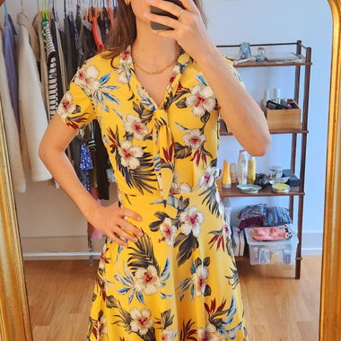 Flowers vintage dress inspired 50'