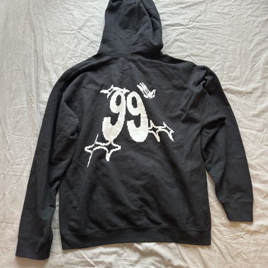 Black NEUNUNDNEUNZIG graphic hoodie (L)