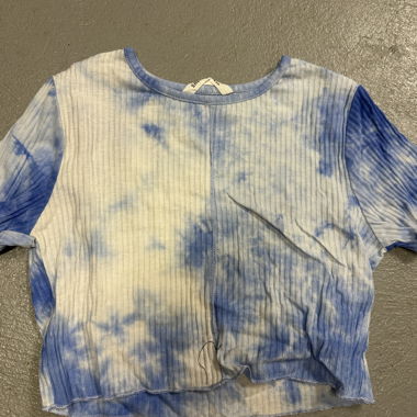Top Batik SHEIN blu/bianco