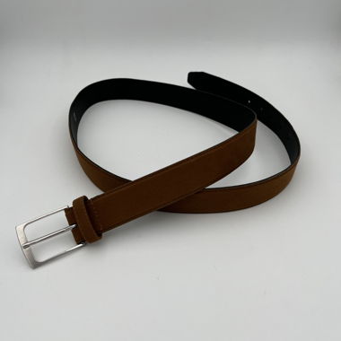 Brauner Damen-Gürtel mit Metallschnalle