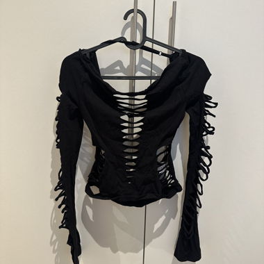 Black Cut-Out Top