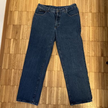 Pantalone jeans blu con stelle