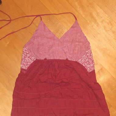 Haut à bretelles halter rose