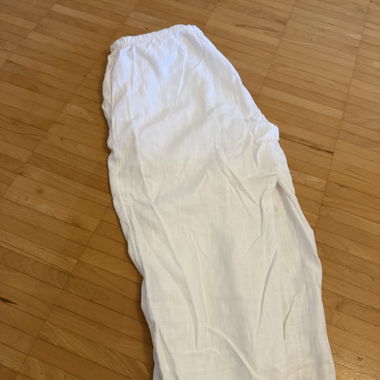 Pantalons en Lin Blanc