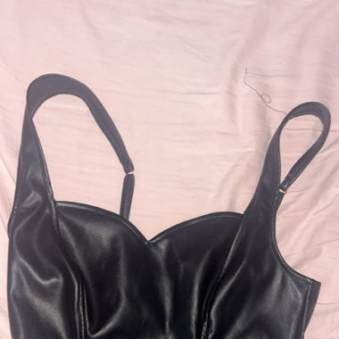 Leder-Korsett-Top