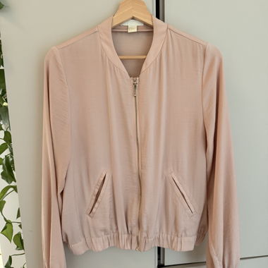 Rosa Zip-Bomberjacke