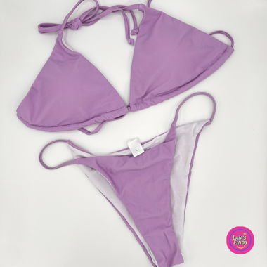 Set Bikini Viola & Gonna Farfalla Abbinata
