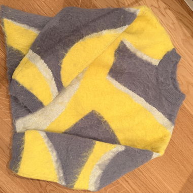 Zara gemusterter Strickpullover Grösse M