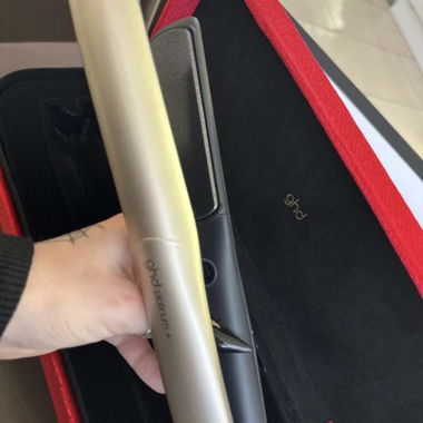 GHD platinum + straightener with exclusive red velvet storage box, grand luxe collection
