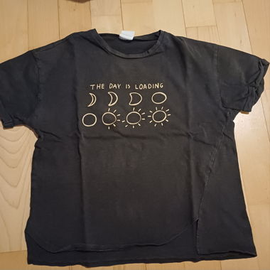 Divertente T-shirt nero-grigio