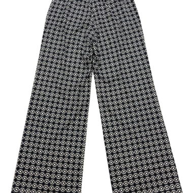 Brax Print Trousers Size M grey white wide leg