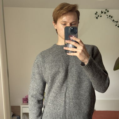 Grey Wool Knitted sweater 