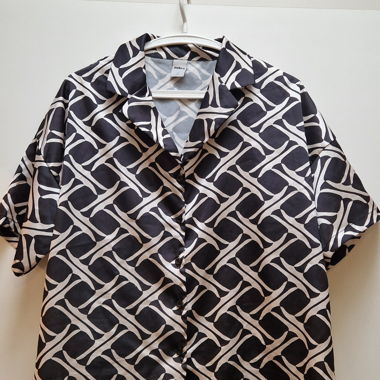 Zebra Print Short Sleeve Blouse