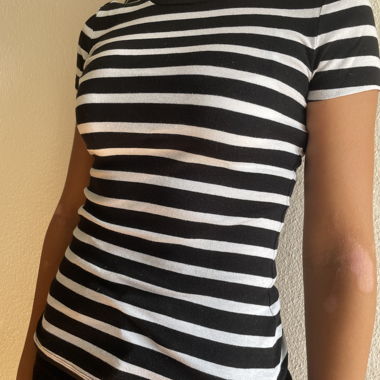 Black and white striped T-shirt