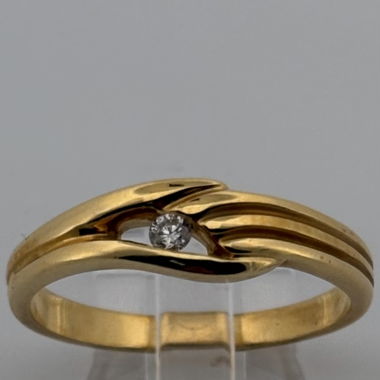 Verlobungsring mit 0,04 Ct Brillant 750/18K Gold 