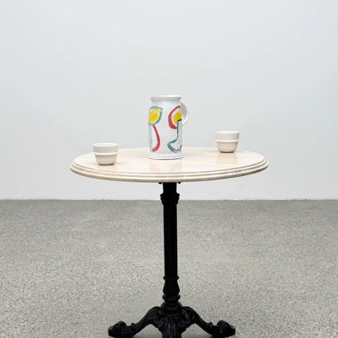 Bistrotisch mit Gusseisenfuss von Thonet  