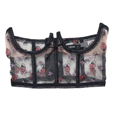 Floral Mesh Bustier Top