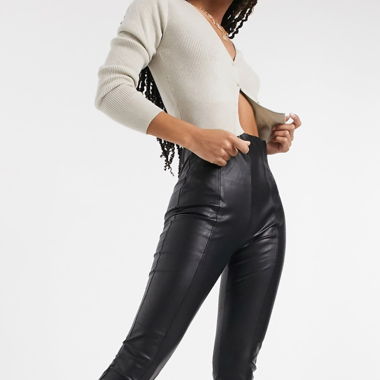 Lederleggings