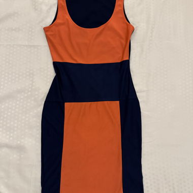 Robe sans manches bicolore