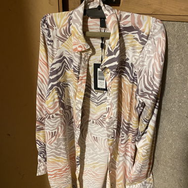 Langer Hemd mit Zebra-Print