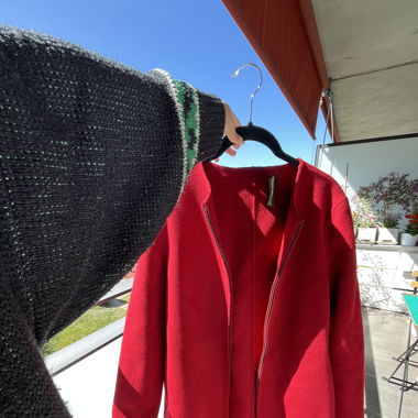 manteau rouge massimo dutti