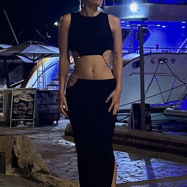 Top noir dos nu Zara
