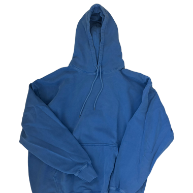 Felpa blu con cappuccio